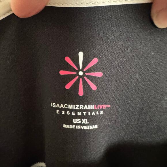 Isaac Mizrahi women’s T-shirt black white nautical striped feminine cozycore - Picture 6 of 10